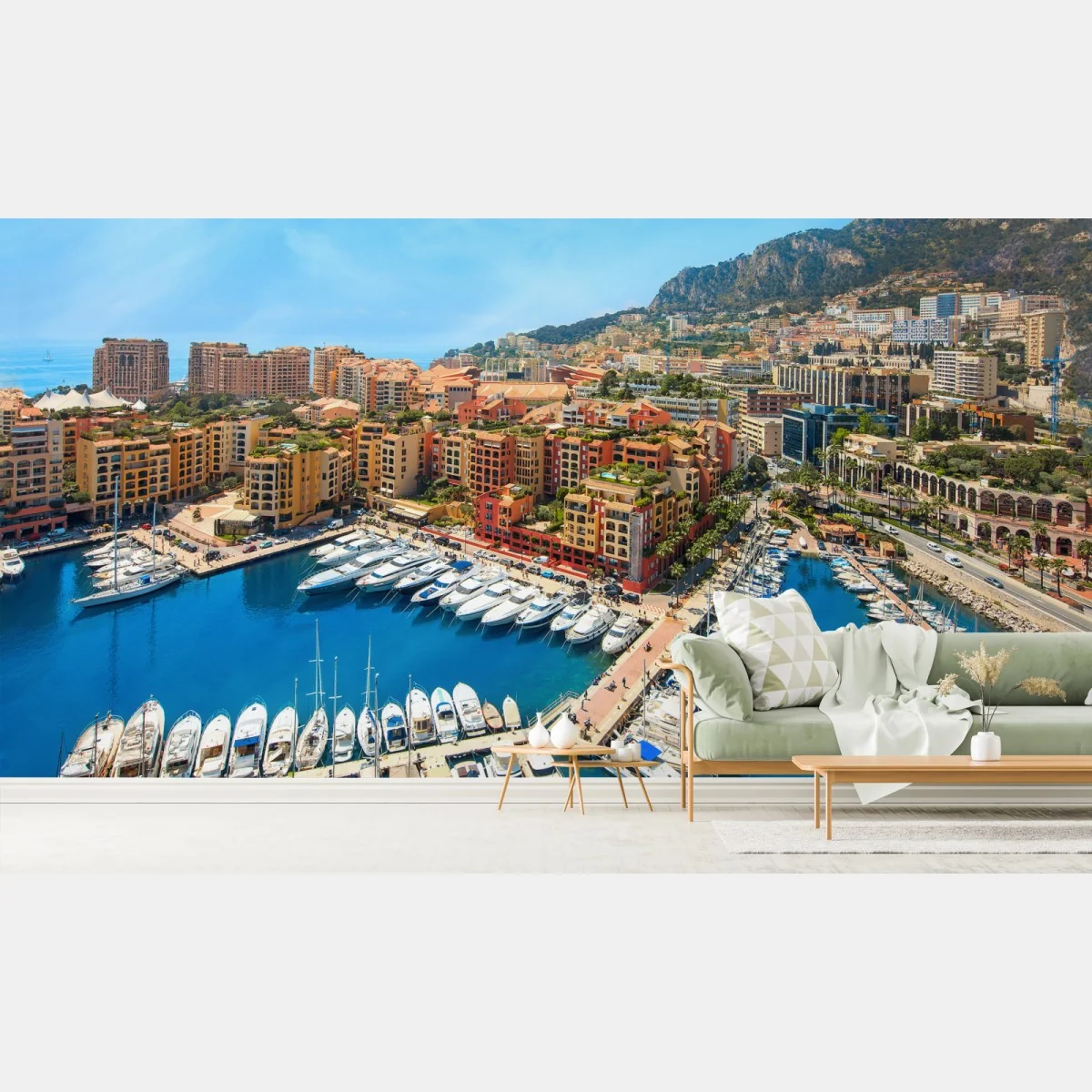 Fototapeta słoneczna marina i nadmorski krajobraz – Wallissimo® Fototapeta słoneczna marina i nadmorski krajobraz – Wallissimo®