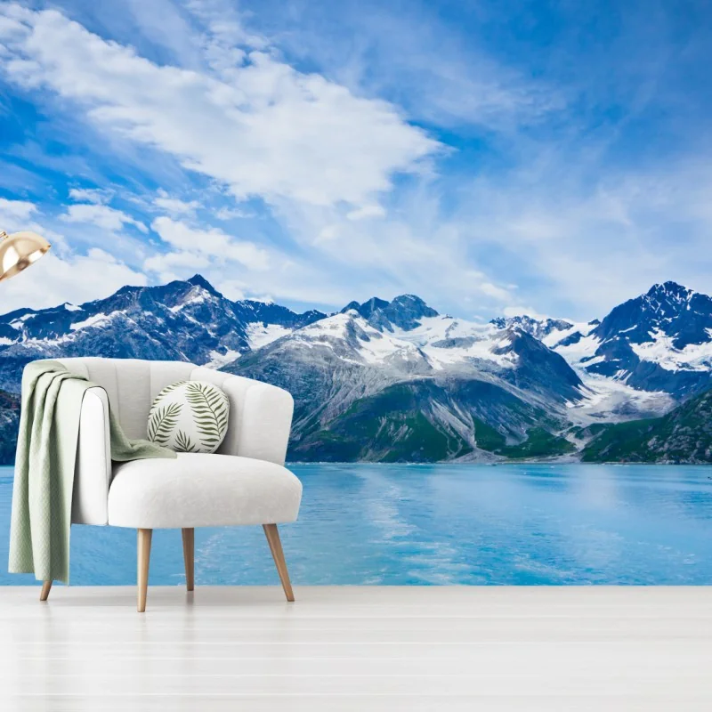 Fototapeta ośnieżone szczyty w Glacier Bay, Alaska – Wallissimo® Fototapeta ośnieżone szczyty w Glacier Bay, Alaska – Wallissimo®