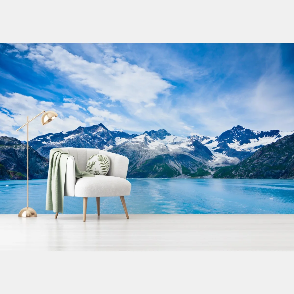 Fototapeta ośnieżone szczyty w Glacier Bay, Alaska – Wallissimo® Fototapeta ośnieżone szczyty w Glacier Bay, Alaska – Wallissimo®