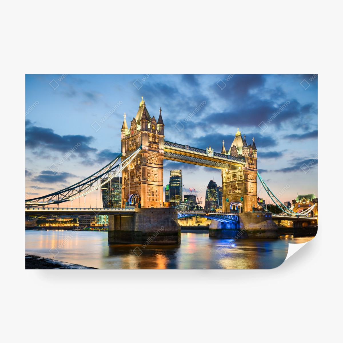 Fototapeta Tower Bridge o zachodzie słońca, Londyn – Wallissimo® Fototapeta Tower Bridge o zachodzie słońca, Londyn – Wallissimo®