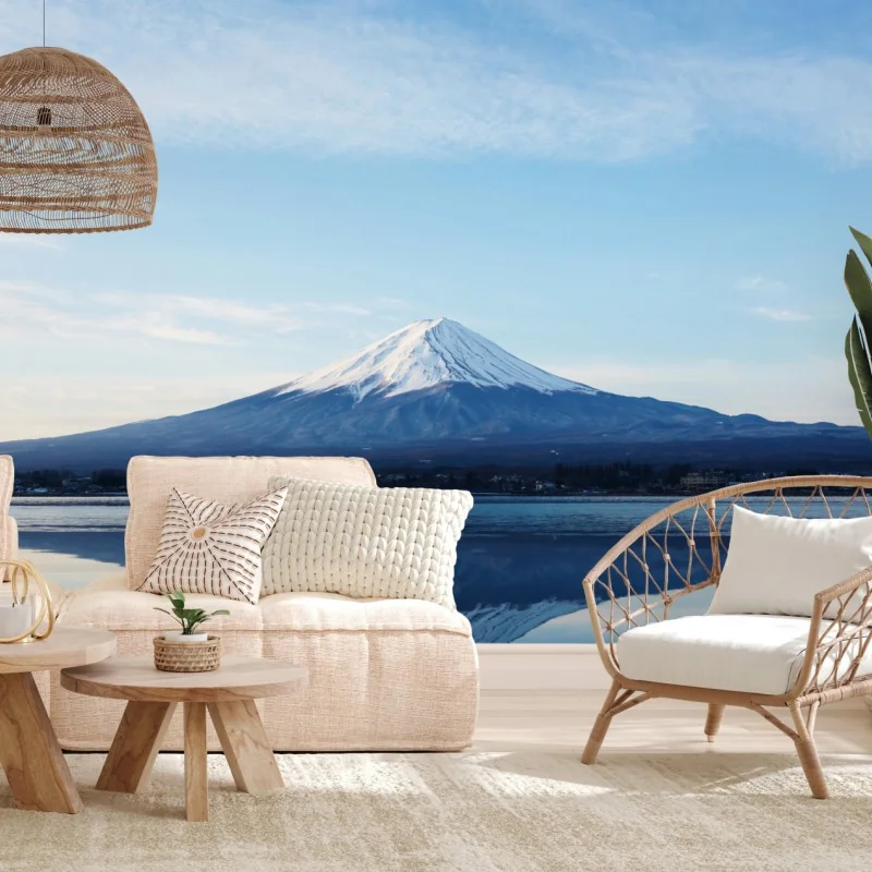 Fototapeta góra Fudżi odbicie w jeziorze – Wallissimo® Fototapeta góra Fudżi odbicie w jeziorze – Wallissimo®