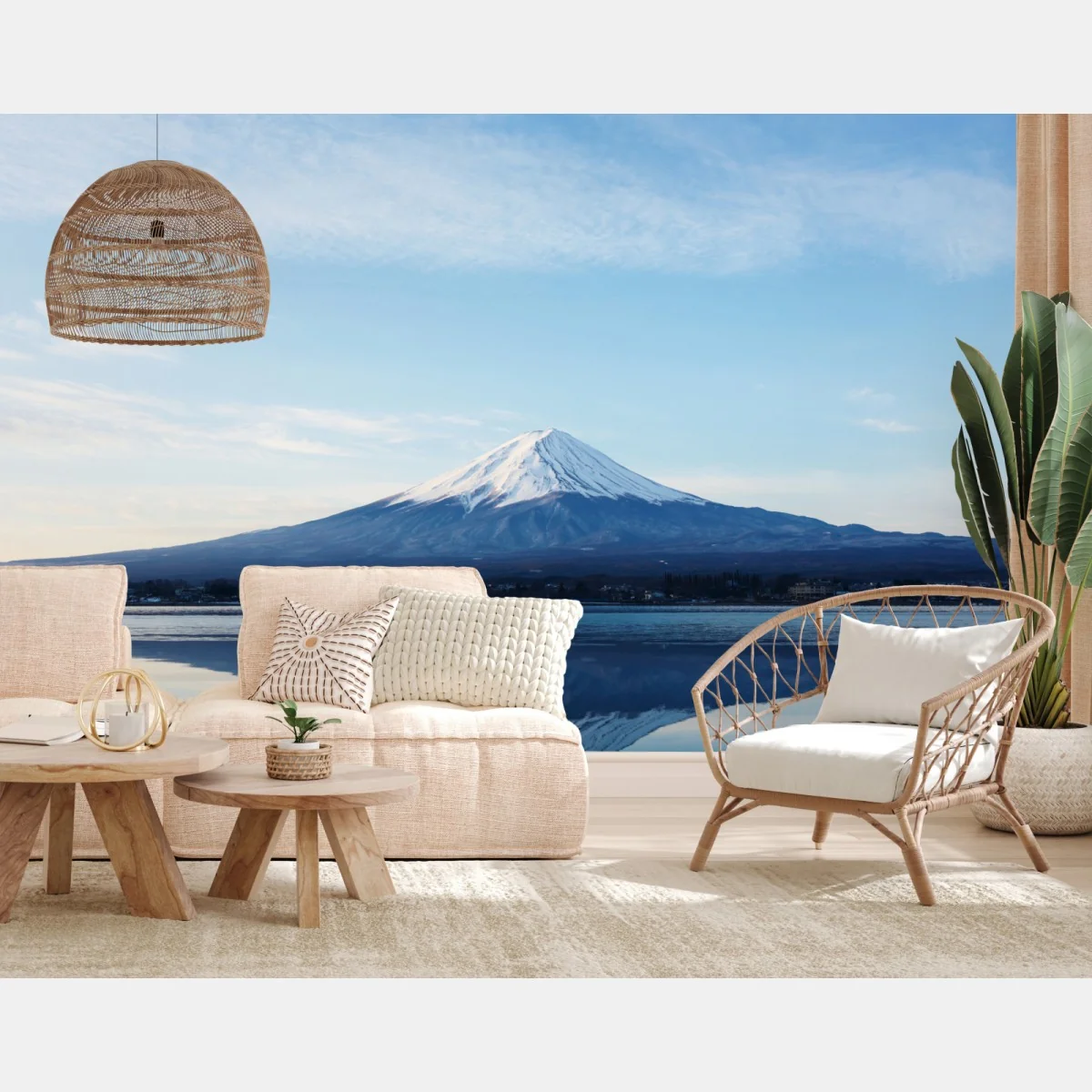 Fototapeta góra Fudżi odbicie w jeziorze – Wallissimo® Fototapeta góra Fudżi odbicie w jeziorze – Wallissimo®