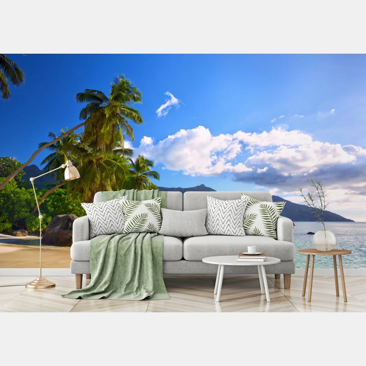 Fototapeta tropikalna plaża na Mahe – Wallissimo® Fototapeta tropikalna plaża na Mahe – Wallissimo®