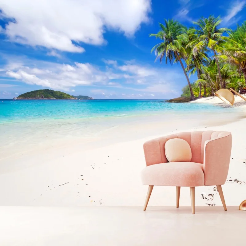 Fototapeta tropikalna turkusowa plaża – Wallissimo® Fototapeta tropikalna turkusowa plaża – Wallissimo®