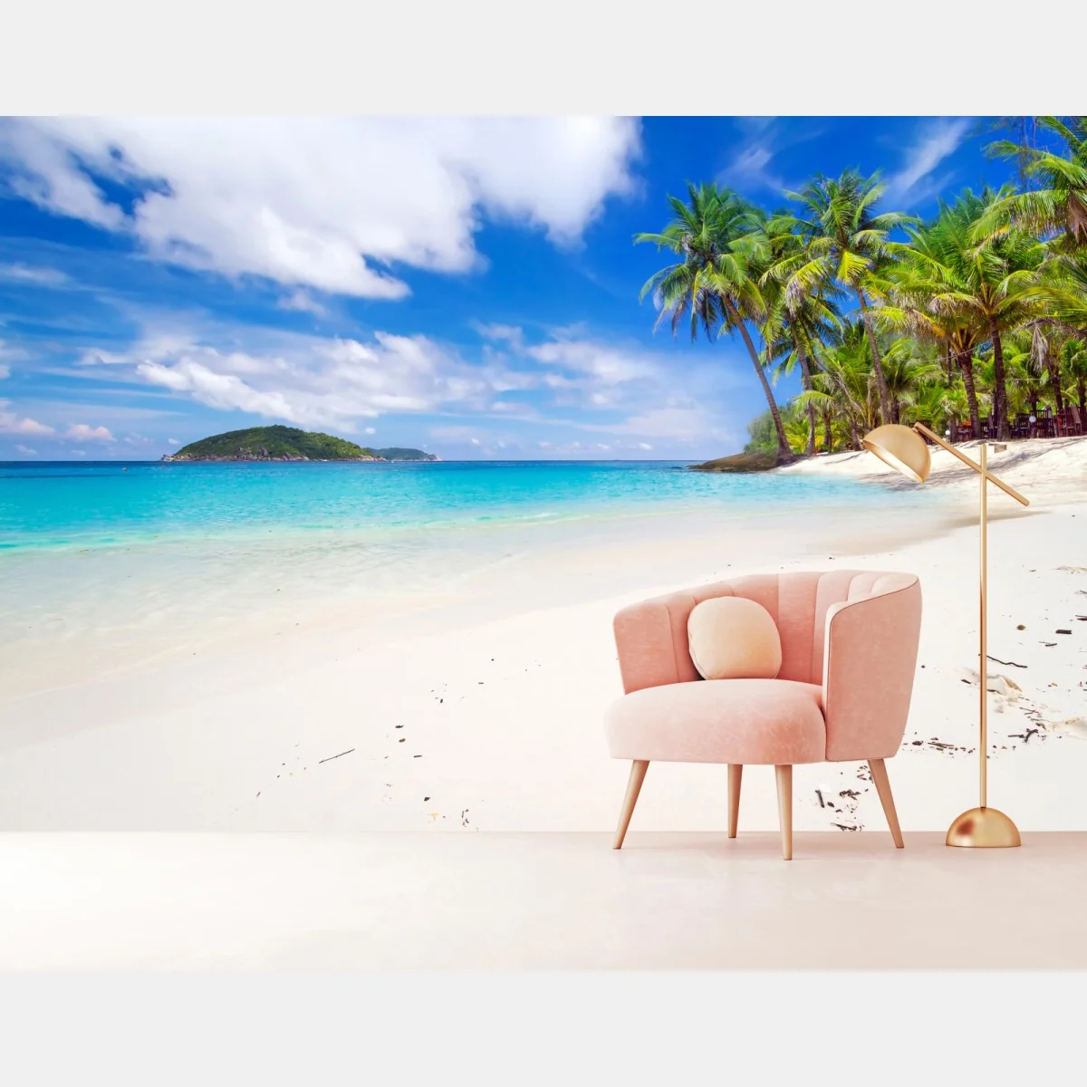 Fototapeta tropikalna turkusowa plaża – Wallissimo® Fototapeta tropikalna turkusowa plaża – Wallissimo®