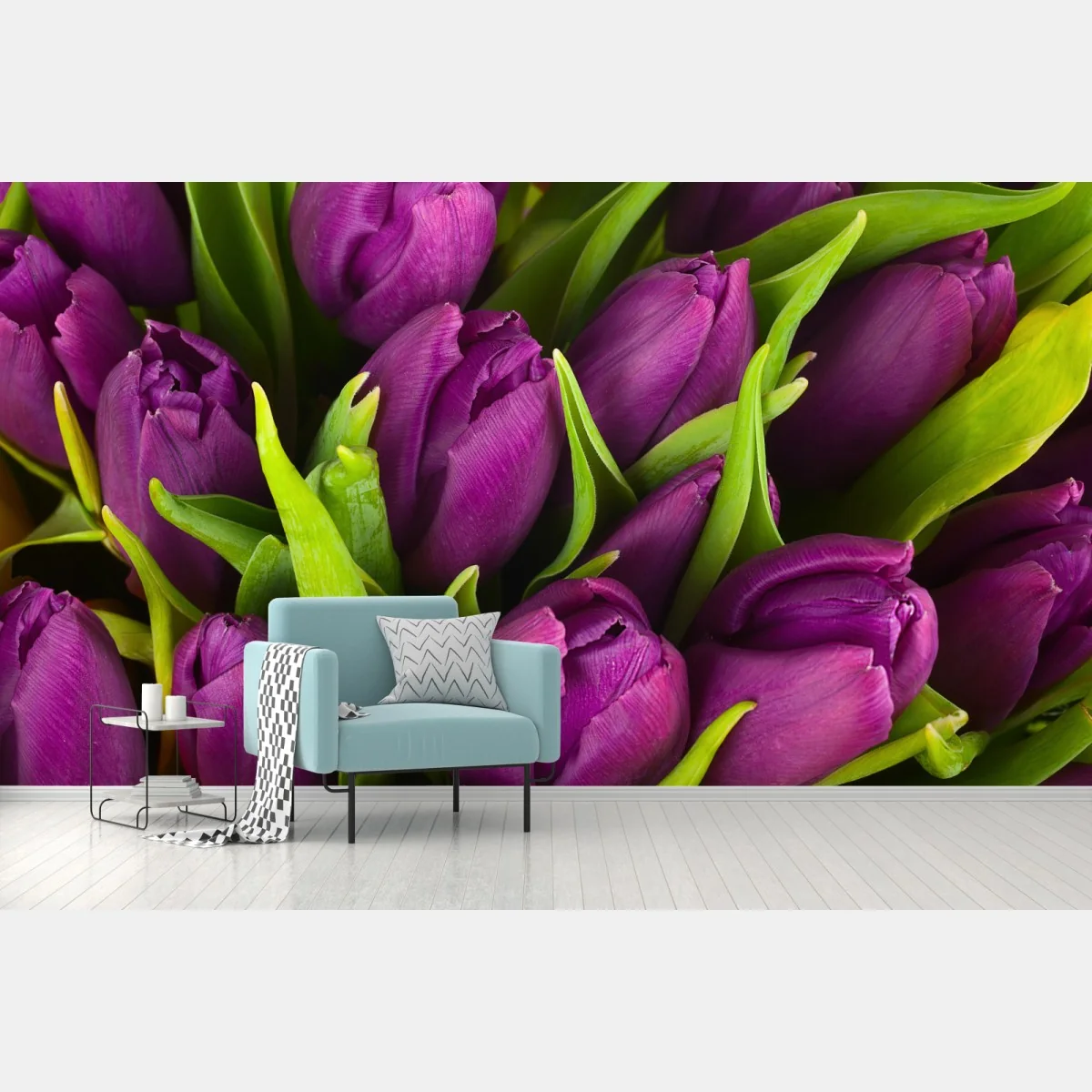 Fototapeta fioletowy bukiet tulipanów – Wallissimo® Fototapeta fioletowy bukiet tulipanów – Wallissimo®