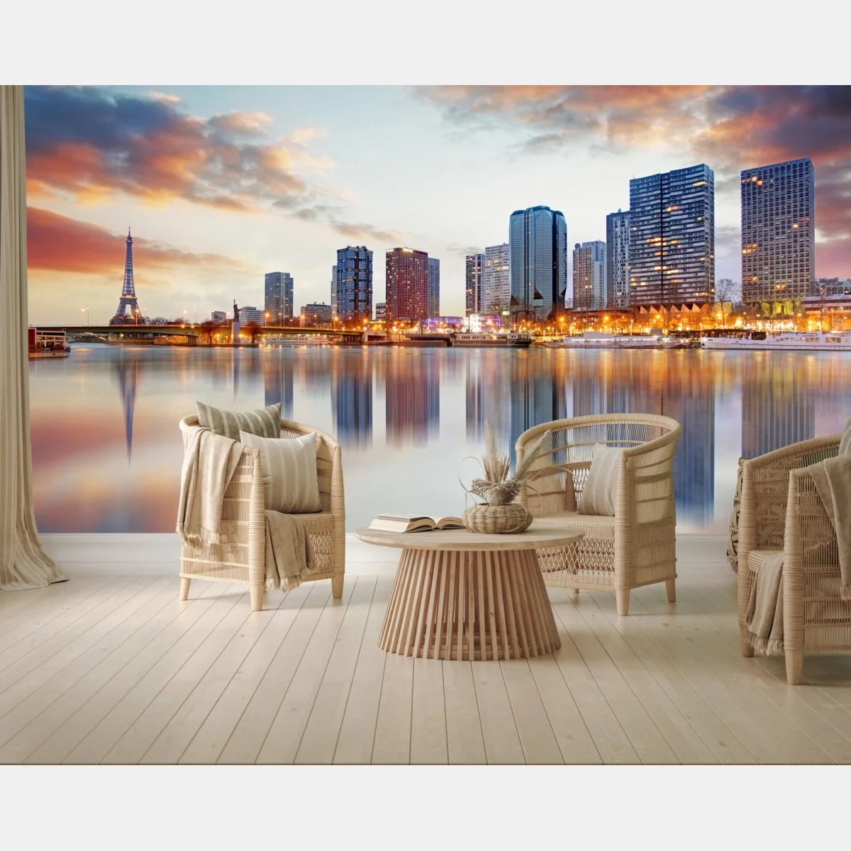 Fototapeta panorama Paryża o zachodzie z Wieżą Eiffla – Wallissimo® Fototapeta panorama Paryża o zachodzie z Wieżą Eiffla – Wallissimo®