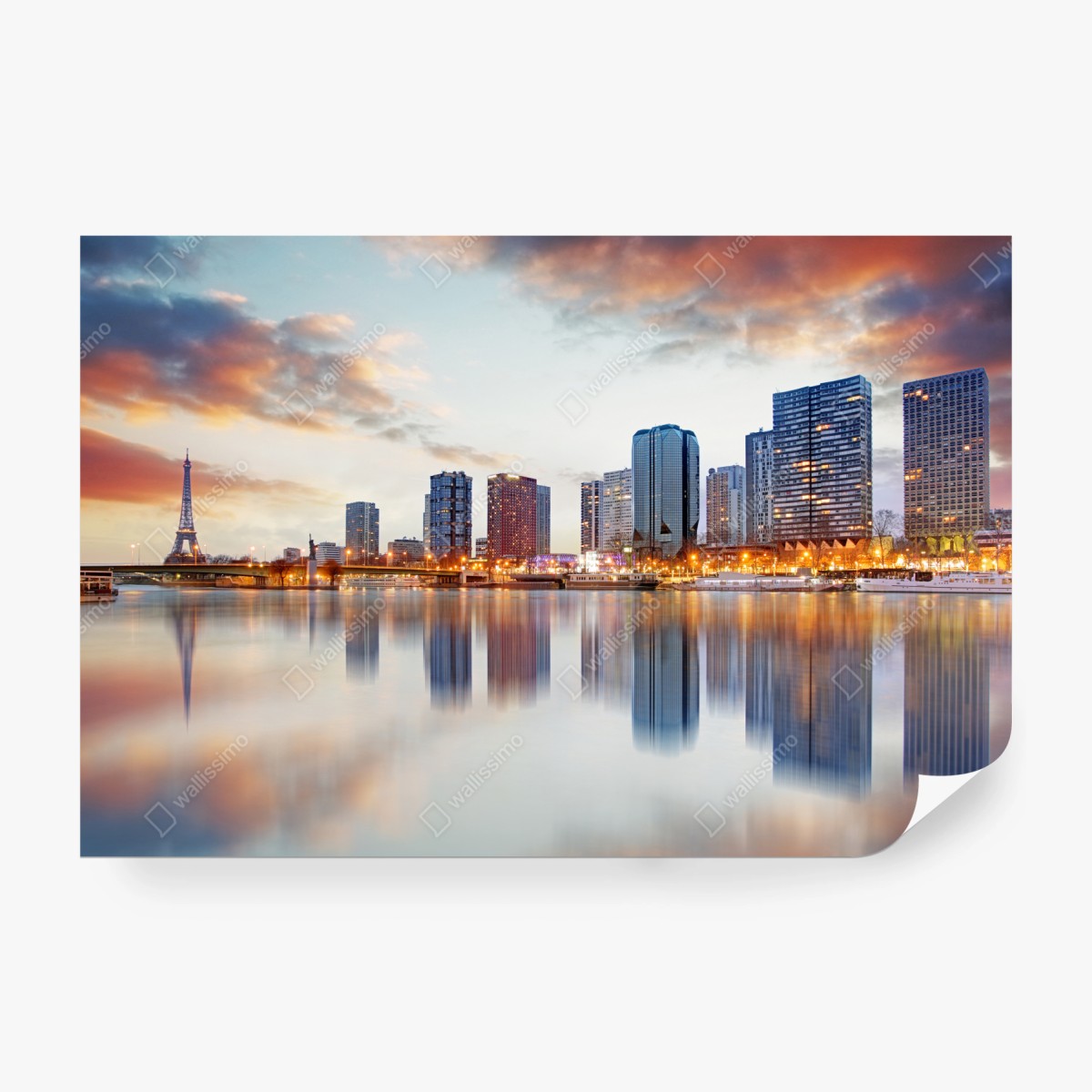 Fototapeta panorama Paryża o zachodzie z Wieżą Eiffla – Wallissimo® Fototapeta panorama Paryża o zachodzie z Wieżą Eiffla – Wallissimo®