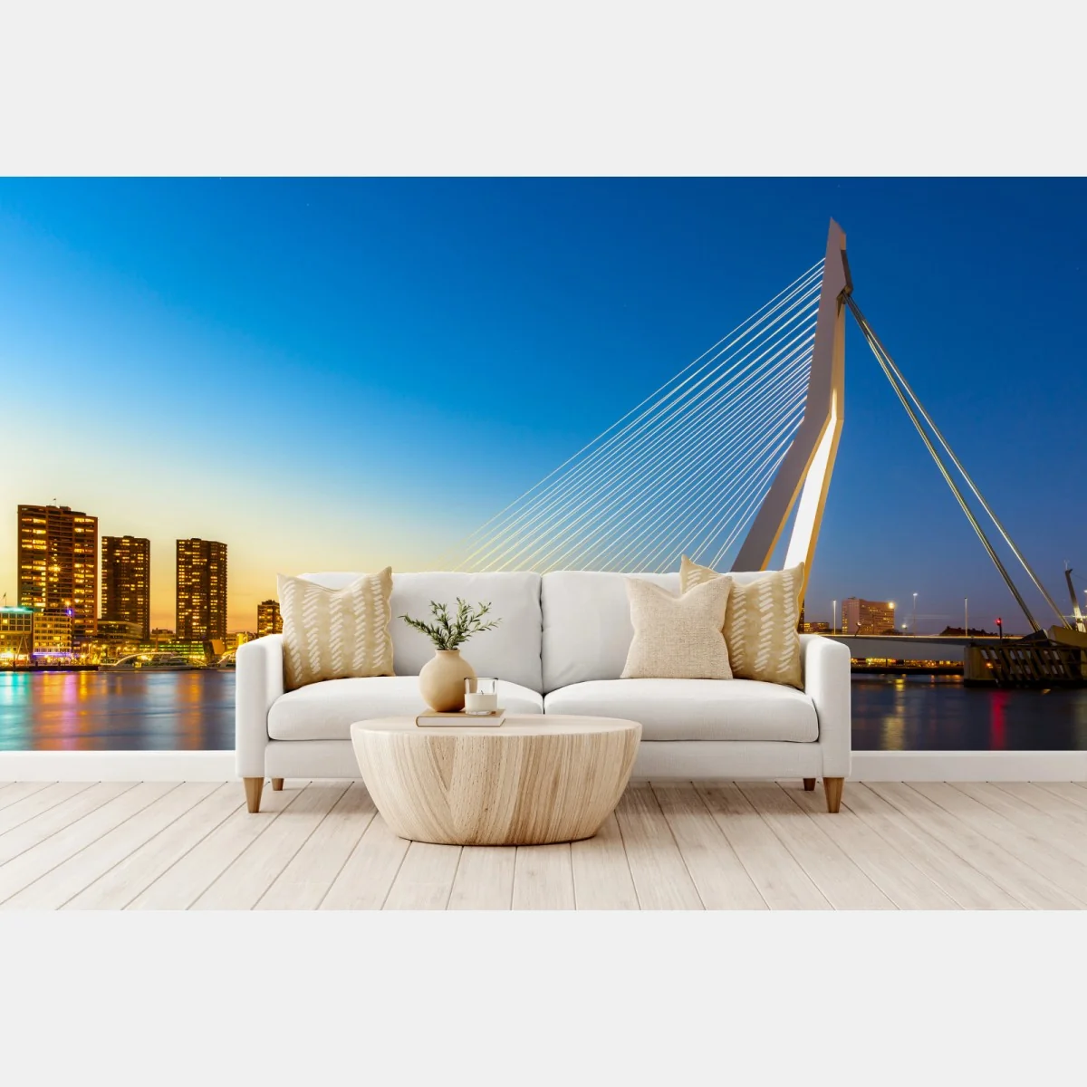 Fototapeta Rotterdam most Erazma o zmierzchu – Wallissimo® Fototapeta Rotterdam most Erazma o zmierzchu – Wallissimo®