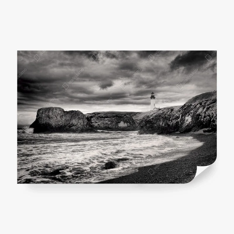 Fototapeta Dolina Śmierci otwarta droga w czerni i bieli – Wallissimo®