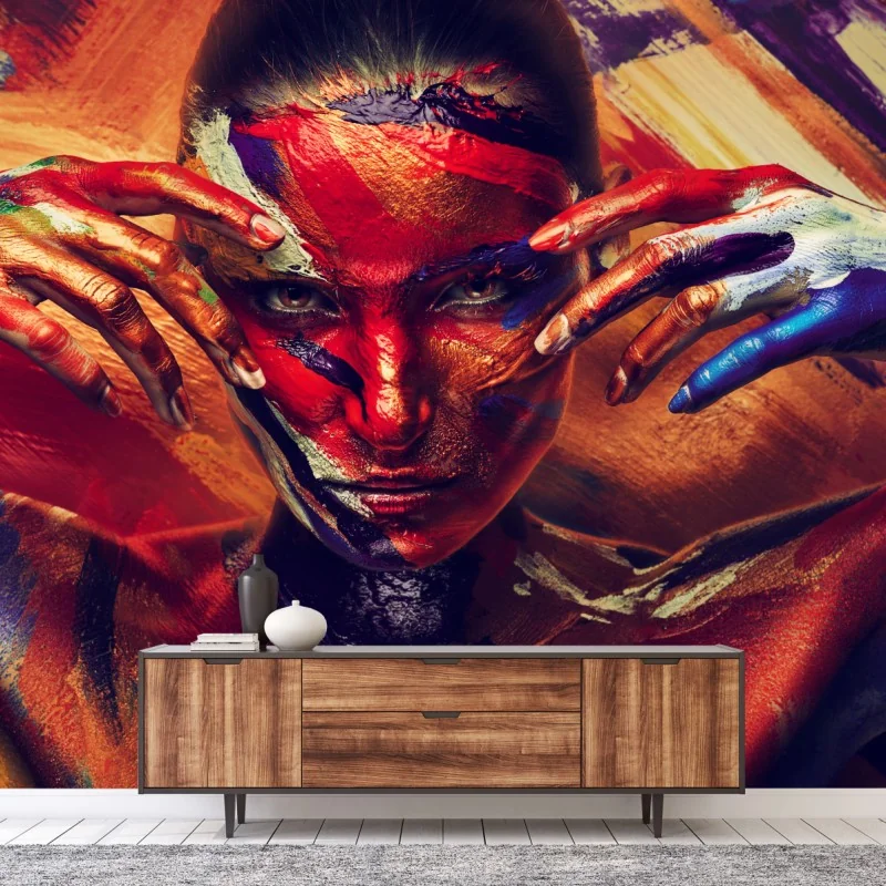 Fototapeta tajemniczy malowany portret – Wallissimo® Fototapeta tajemniczy malowany portret – Wallissimo®