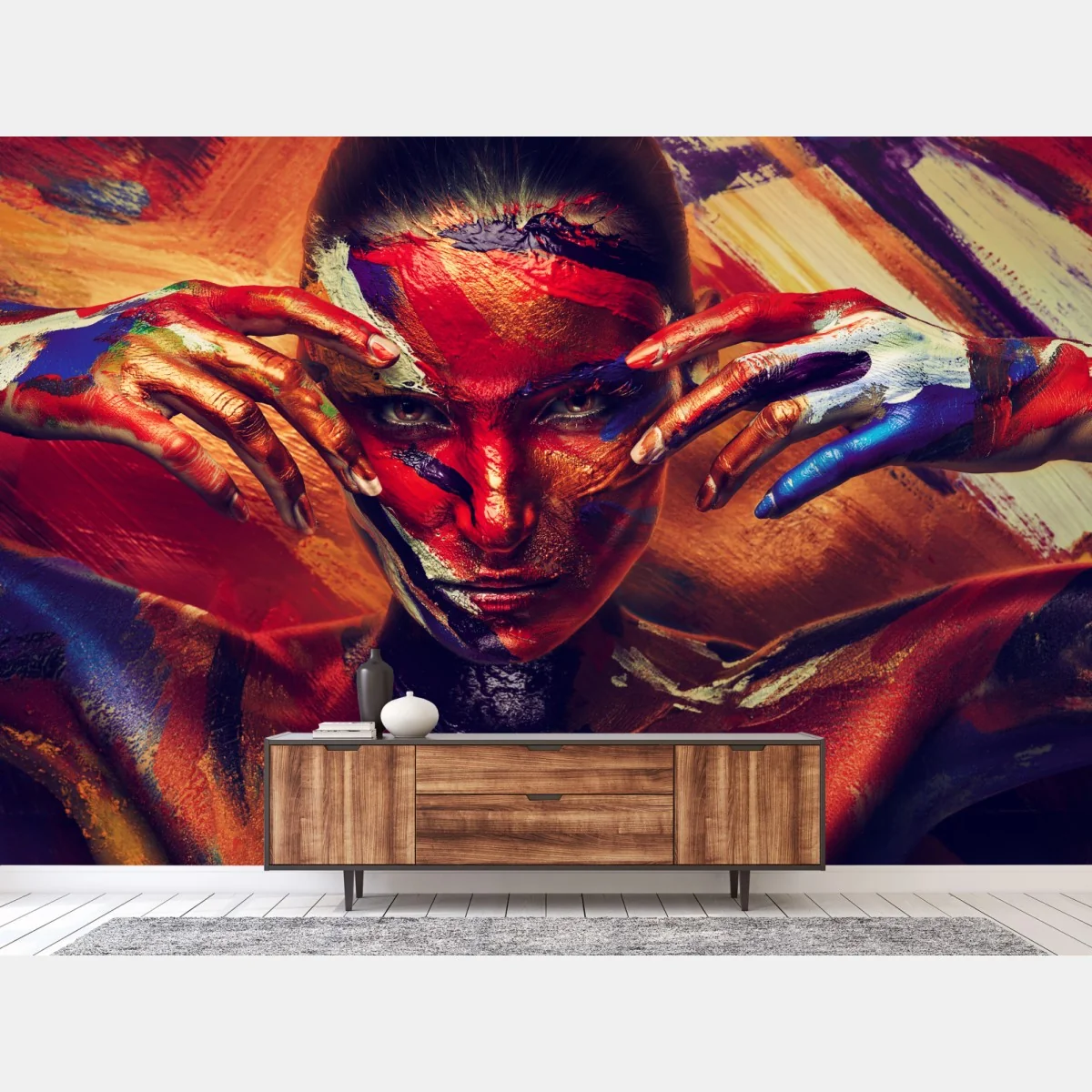 Fototapeta tajemniczy malowany portret – Wallissimo® Fototapeta tajemniczy malowany portret – Wallissimo®