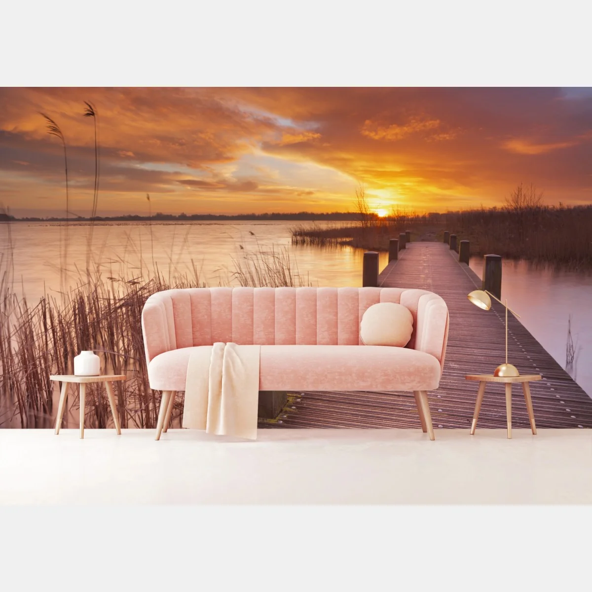 Fototapeta wschód słońca nad jeziorem w Amsterdamie – Wallissimo® Fototapeta wschód słońca nad jeziorem w Amsterdamie – Wallissimo®