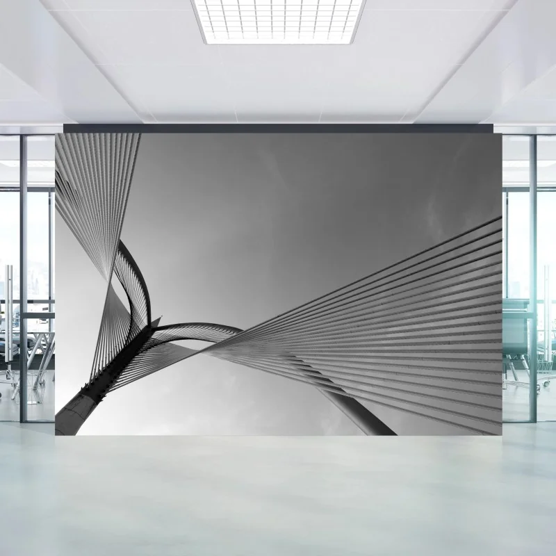 Fototapeta monochromatyczny most i geometryczne linie – Wallissimo®