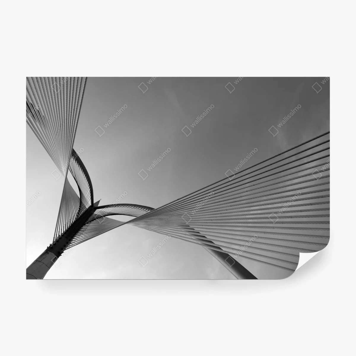 Fototapeta monochromatyczny most i geometryczne linie – Wallissimo®