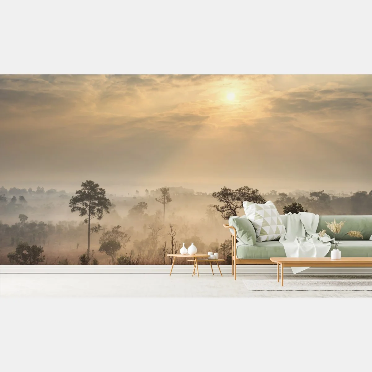 Fototapeta Tajlandia sawanna o wschodzie słońca – Wallissimo® Fototapeta Tajlandia sawanna o wschodzie słońca – Wallissimo®