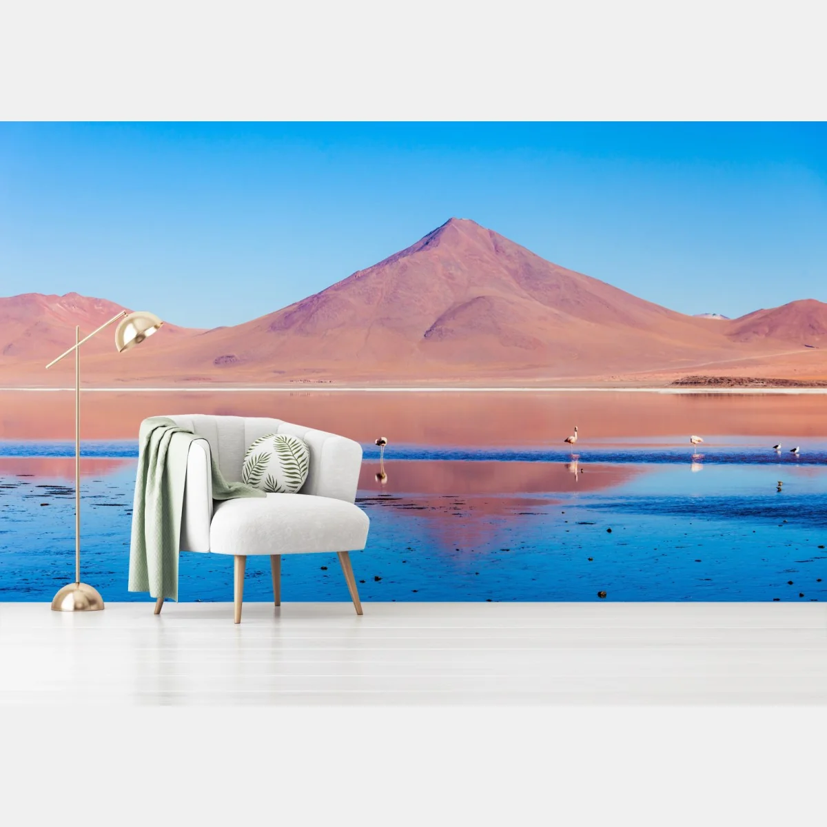 Fototapeta flamingi nad Laguna Colorada, Boliwia – Wallissimo® Fototapeta flamingi nad Laguna Colorada, Boliwia – Wallissimo®