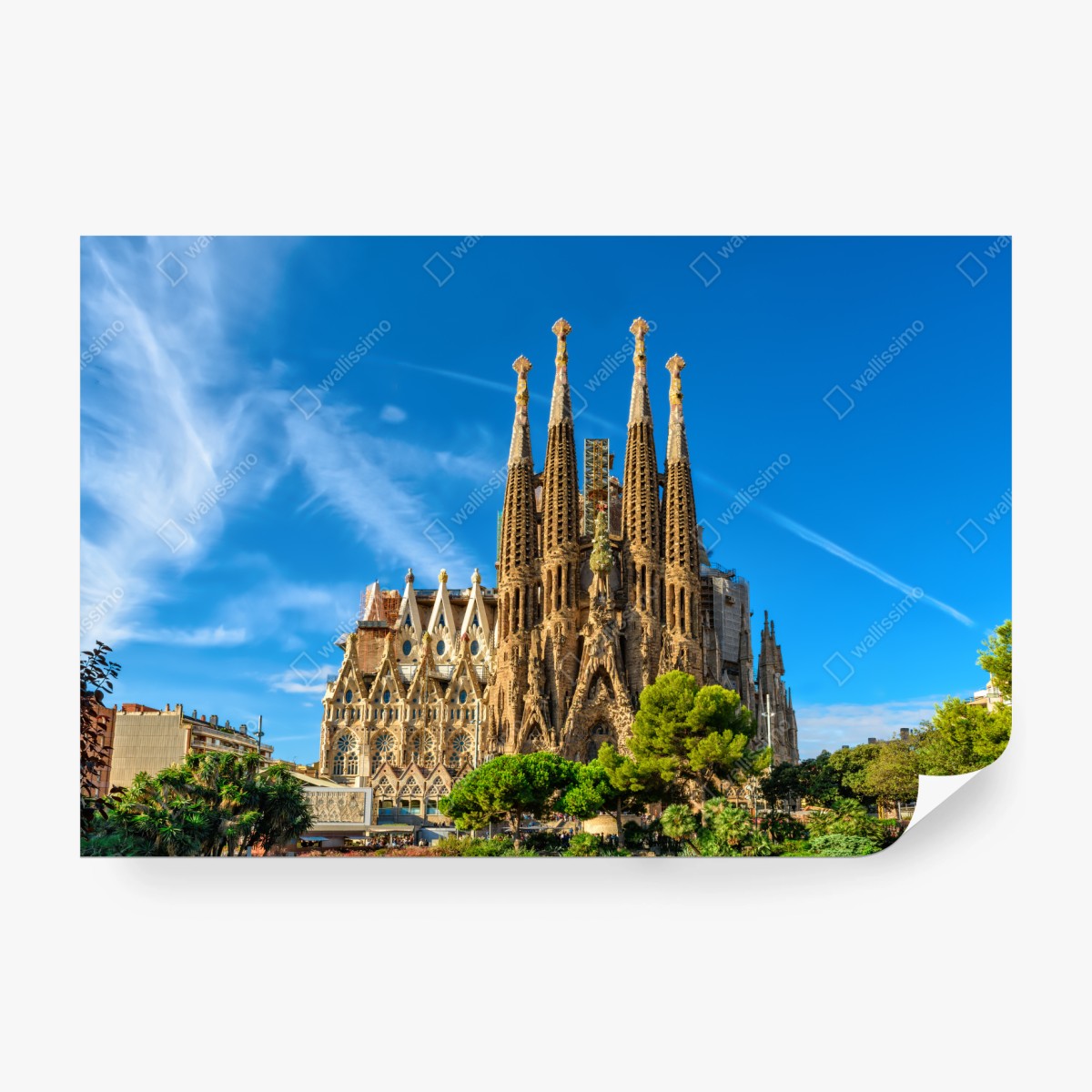 Fototapeta Sagrada Familia w Barcelonie – Wallissimo® Fototapeta Sagrada Familia w Barcelonie – Wallissimo®