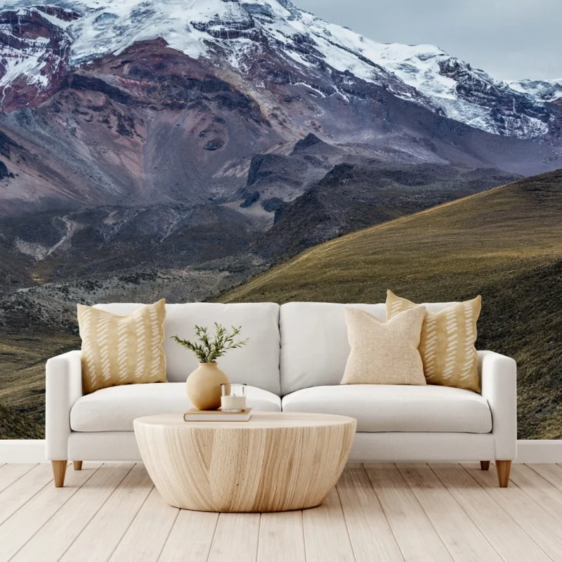 Fototapeta majestatyczna zaśnieżona dolina górska – Wallissimo® Fototapeta majestatyczna zaśnieżona dolina górska – Wallissimo®