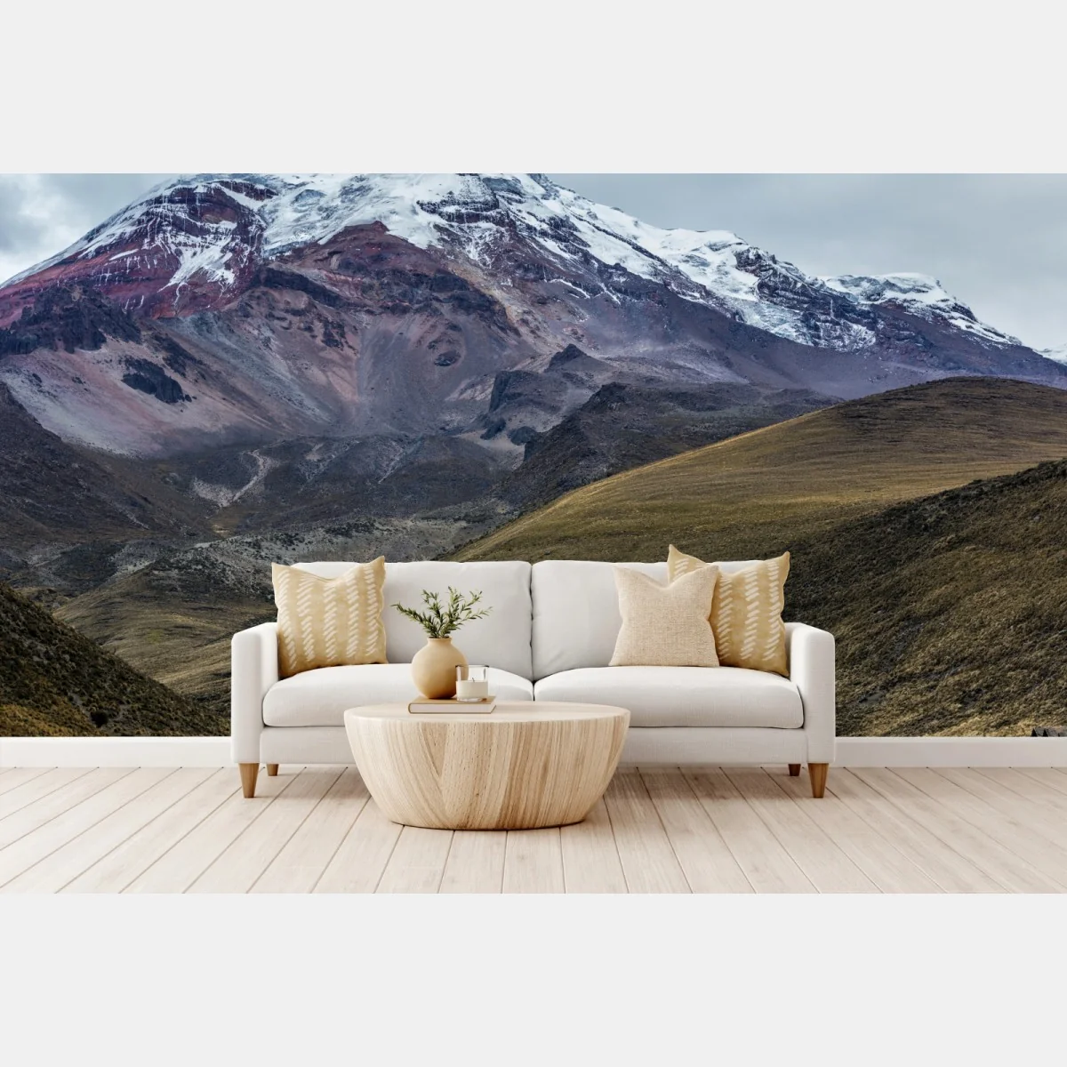 Fototapeta majestatyczna zaśnieżona dolina górska – Wallissimo® Fototapeta majestatyczna zaśnieżona dolina górska – Wallissimo®