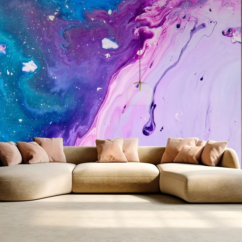 Fototapeta żywa niebiesko-fioletowa abstrakcja akrylowa – Wallissimo® Fototapeta żywa niebiesko-fioletowa abstrakcja akrylowa – Wallissimo®