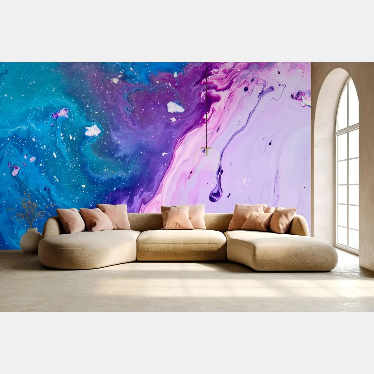 Fototapeta żywa niebiesko-fioletowa abstrakcja akrylowa – Wallissimo® Fototapeta żywa niebiesko-fioletowa abstrakcja akrylowa – Wallissimo®
