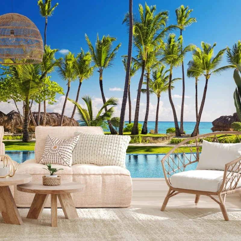 Fototapeta tropikalny zakątek na plaży w Punta Cana – Wallissimo® Fototapeta tropikalny zakątek na plaży w Punta Cana – Wallissimo®