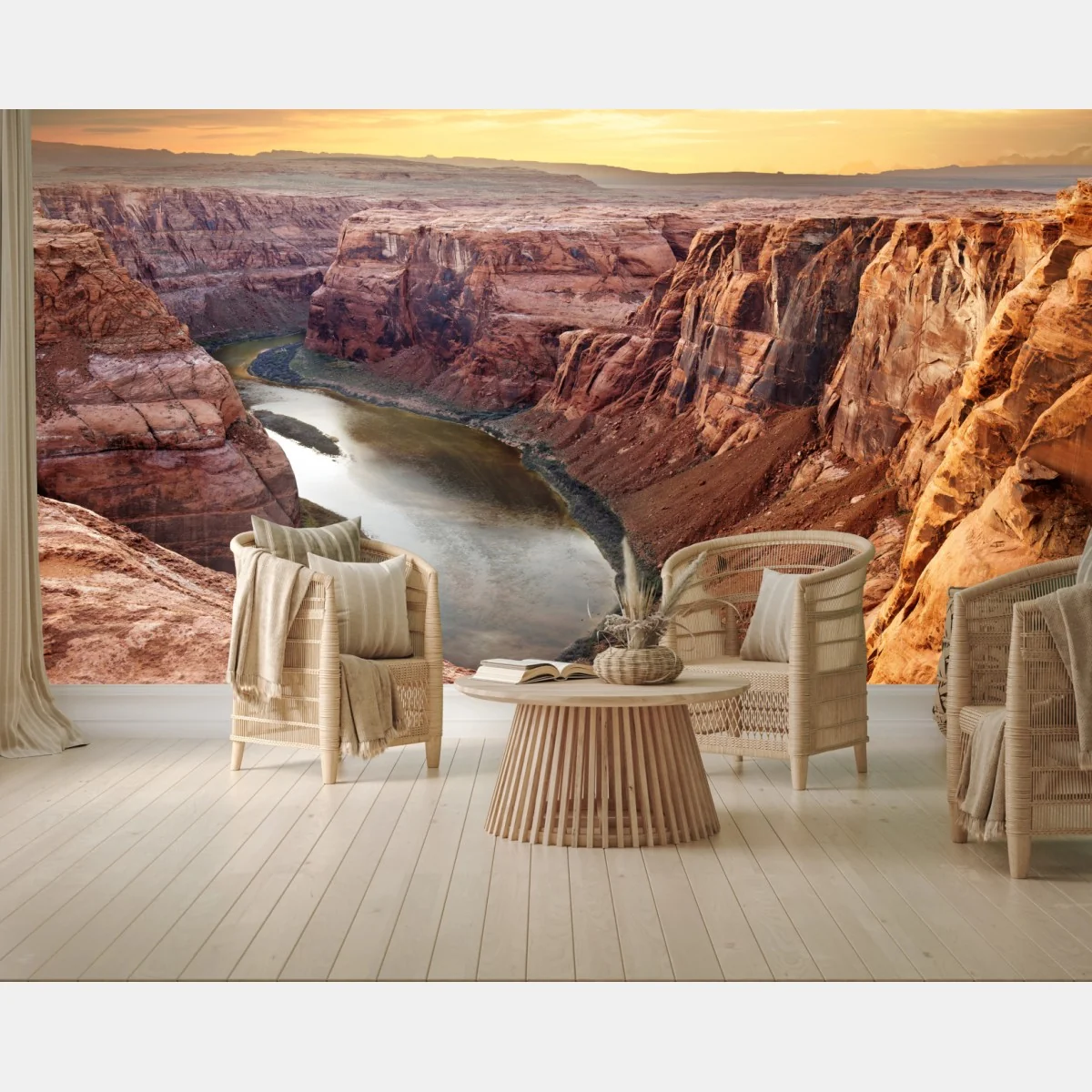 Fototapeta słoneczny kanion w Horseshoe Bend, rzeka Kolorado – Wallissimo® Fototapeta słoneczny kanion w Horseshoe Bend, rzeka Kolorado – Wallissimo®