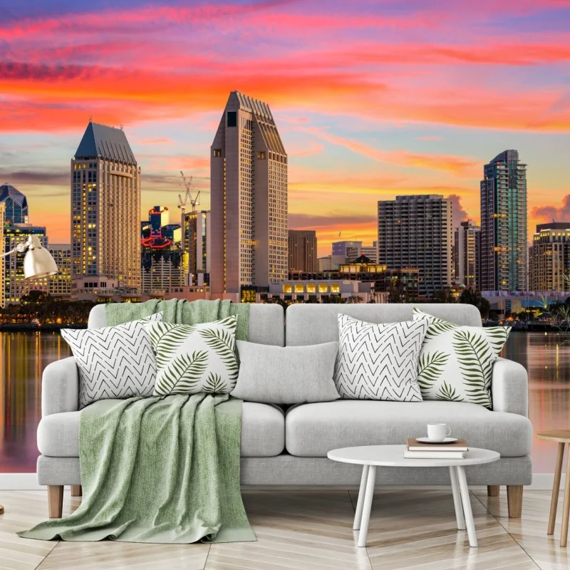 Fototapeta San Diego panorama miasta o zachodzie słońca – Wallissimo®