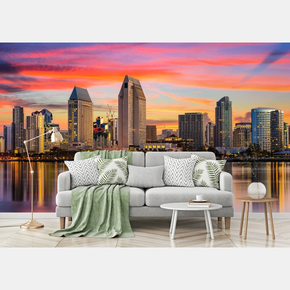 Fototapeta San Diego panorama miasta o zachodzie słońca – Wallissimo®