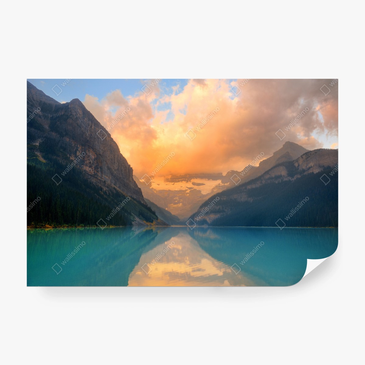 Fototapeta wschód słońca nad Lake Louise, Banff – Wallissimo® Fototapeta wschód słońca nad Lake Louise, Banff – Wallissimo®