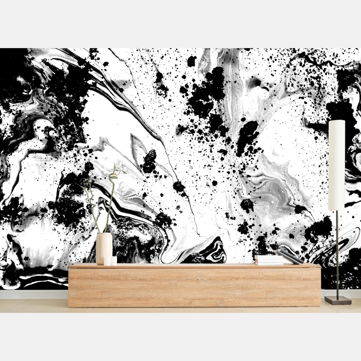 Fototapeta monochromatyczny marmur atramentowy abstrakcja – Wallissimo® Fototapeta monochromatyczny marmur atramentowy abstrakcja – Wallissimo®