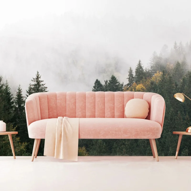 Fototapeta mglisty górski las – Wallissimo® Fototapeta mglisty górski las – Wallissimo®