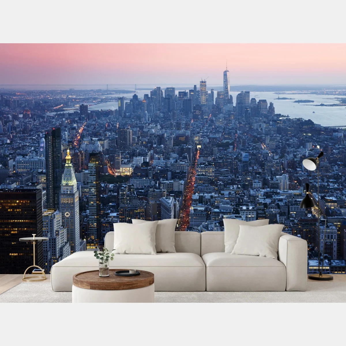 Fototapeta zachód słońca nad Manhattanem – Wallissimo® Fototapeta zachód słońca nad Manhattanem – Wallissimo®