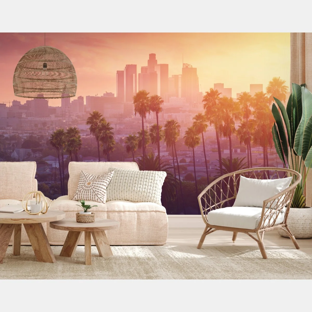 Fototapeta Los Angeles złoty zachód słońca nad miastem – Wallissimo® Fototapeta Los Angeles złoty zachód słońca nad miastem – Wallissimo®