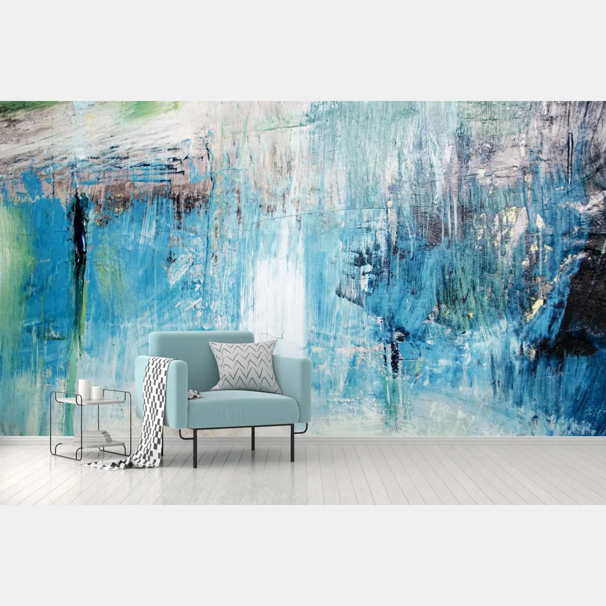 Fototapeta turkusowa abstrakcyjna faktura olejna – Wallissimo® Fototapeta turkusowa abstrakcyjna faktura olejna – Wallissimo®