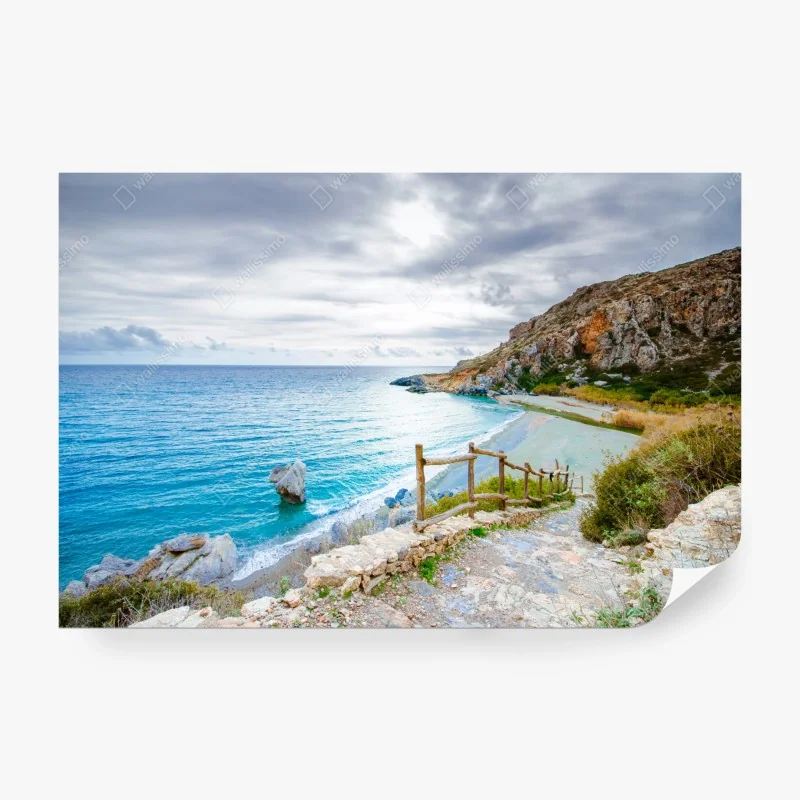 Fototapeta turkusowe wybrzeże panorama plaży – Wallissimo®