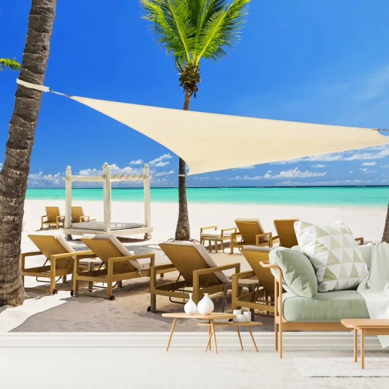 Fototapeta spokojna plaża w Cap Cana, Dominikana – Wallissimo® Fototapeta spokojna plaża w Cap Cana, Dominikana – Wallissimo®