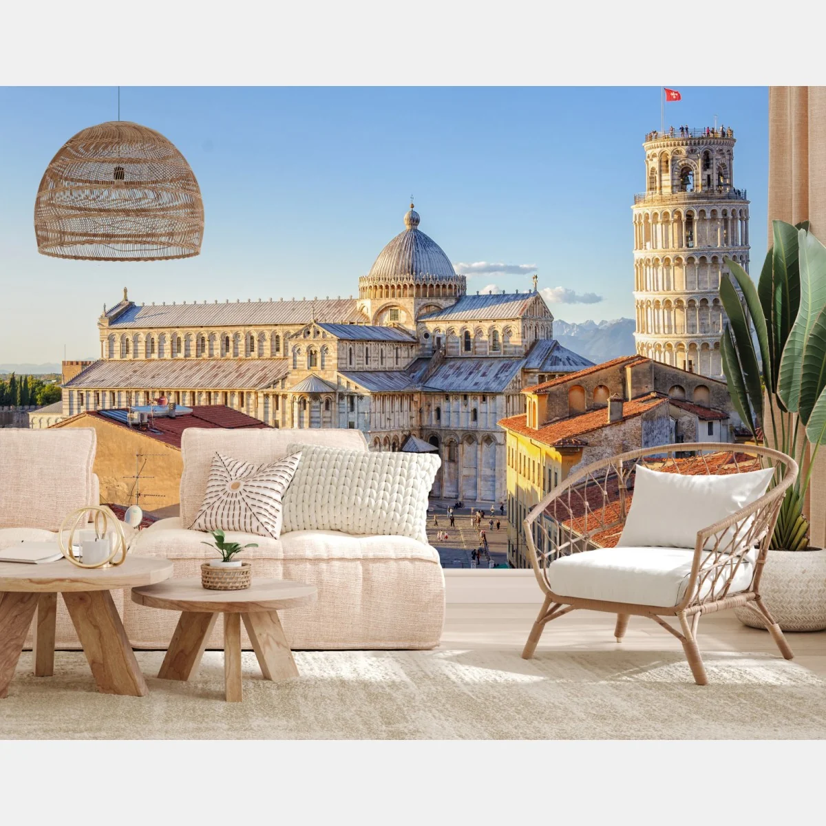 Fototapeta słoneczny widok na katedrę w Pizie i krzywą wieżę – Wallissimo® Fototapeta słoneczny widok na katedrę w Pizie i krzywą wieżę – Wallissimo®