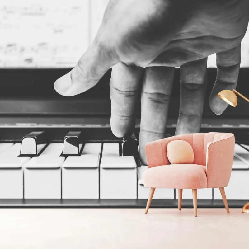 Fototapeta ręka na klawiszach fortepianu – Wallissimo® Fototapeta ręka na klawiszach fortepianu – Wallissimo®