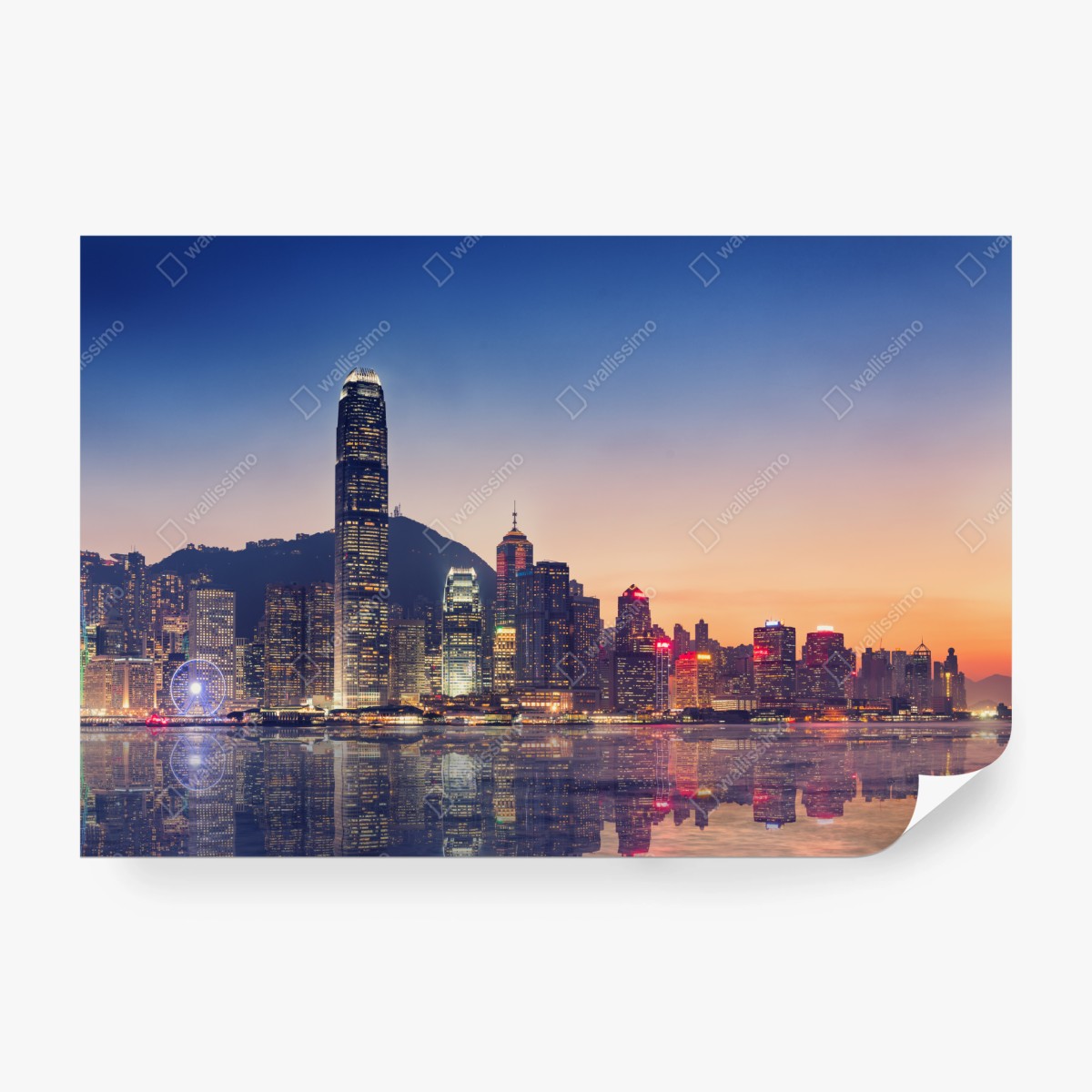 Fototapeta Hongkong panorama miasta o zmierzchu – Wallissimo® Fototapeta Hongkong panorama miasta o zmierzchu – Wallissimo®
