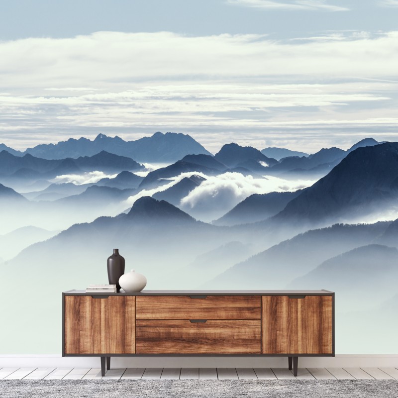 Fototapeta mglista warstwa gór o świcie – Wallissimo® Fototapeta mglista warstwa gór o świcie – Wallissimo®