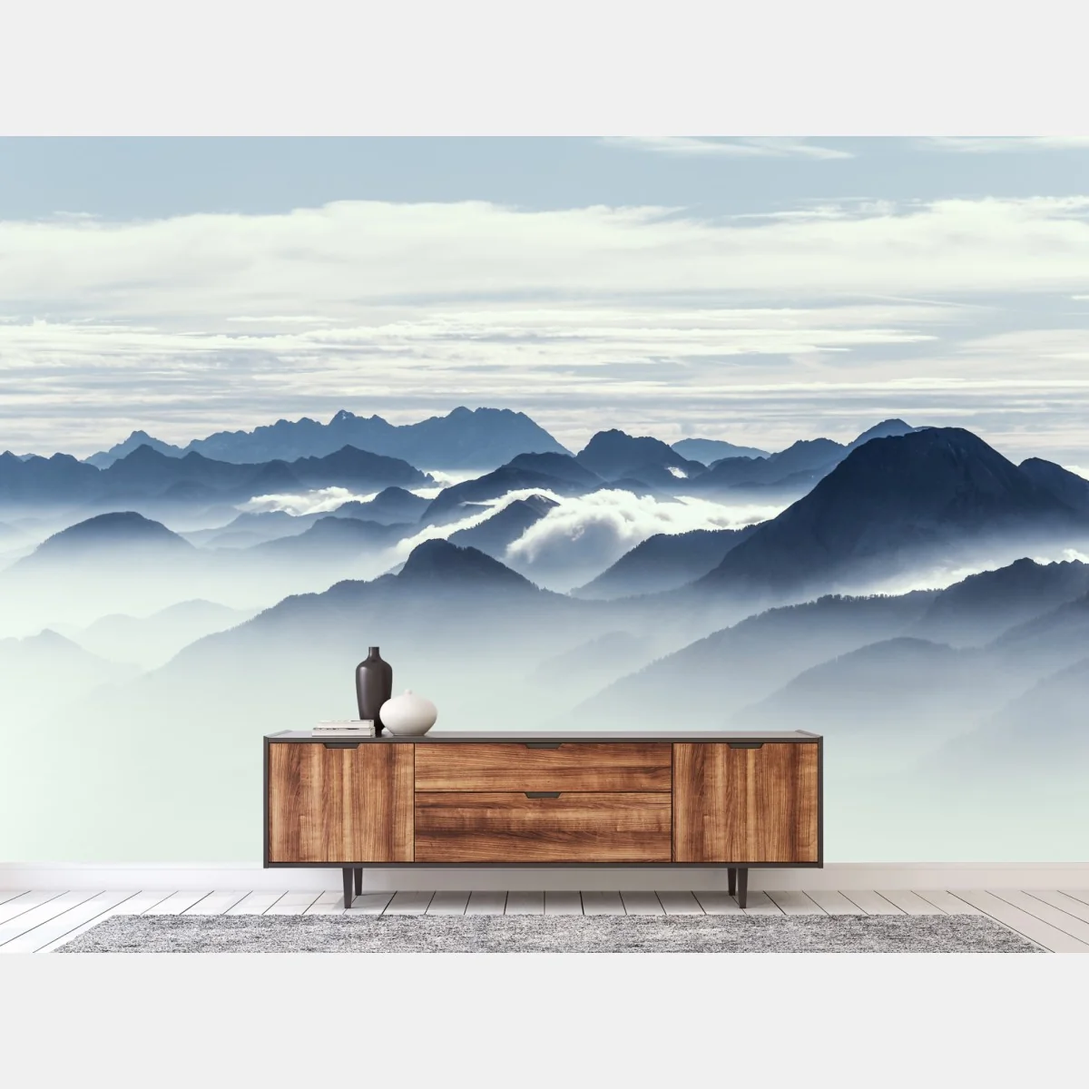 Fototapeta mglista warstwa gór o świcie – Wallissimo® Fototapeta mglista warstwa gór o świcie – Wallissimo®