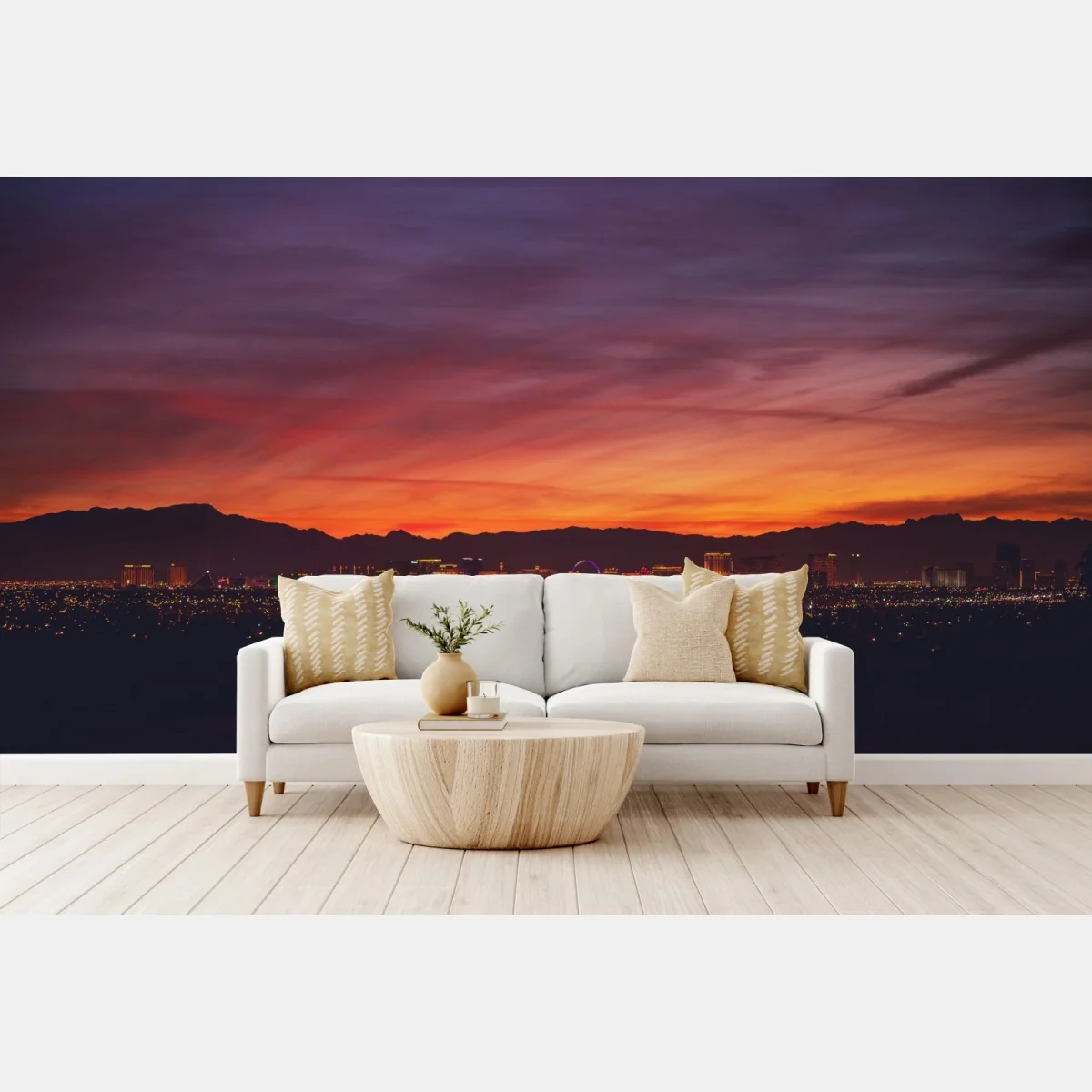 Fototapeta Las Vegas panorama o zmierzchu – Wallissimo® Fototapeta Las Vegas panorama o zmierzchu – Wallissimo®