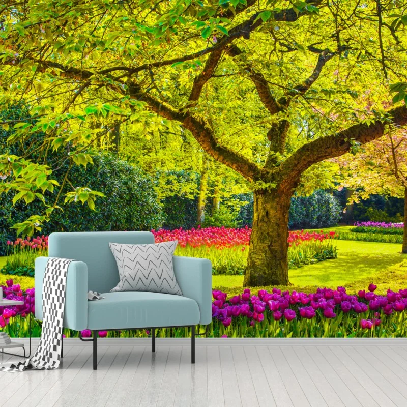 Fototapeta barwny ogród tulipanów w Keukenhof – Wallissimo® Fototapeta barwny ogród tulipanów w Keukenhof – Wallissimo®