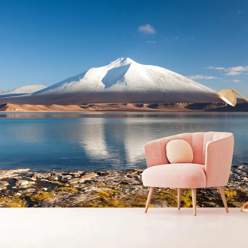 Fototapeta Laguna Verde odbicie w Atacama – Wallissimo® Fototapeta Laguna Verde odbicie w Atacama – Wallissimo®