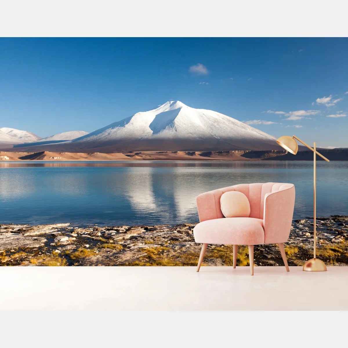 Fototapeta Laguna Verde odbicie w Atacama – Wallissimo® Fototapeta Laguna Verde odbicie w Atacama – Wallissimo®