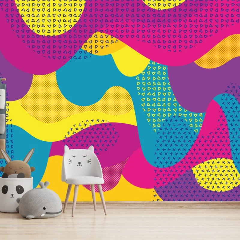 Fototapeta żywy abstrakcyjny wzór fal – Wallissimo® Fototapeta żywy abstrakcyjny wzór fal – Wallissimo®