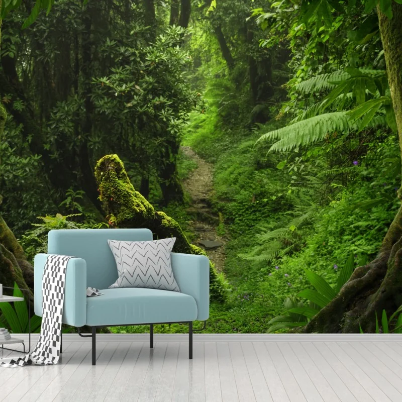 Fototapeta zaczarowana mszysta leśna ścieżka – Wallissimo® Fototapeta zaczarowana mszysta leśna ścieżka – Wallissimo®