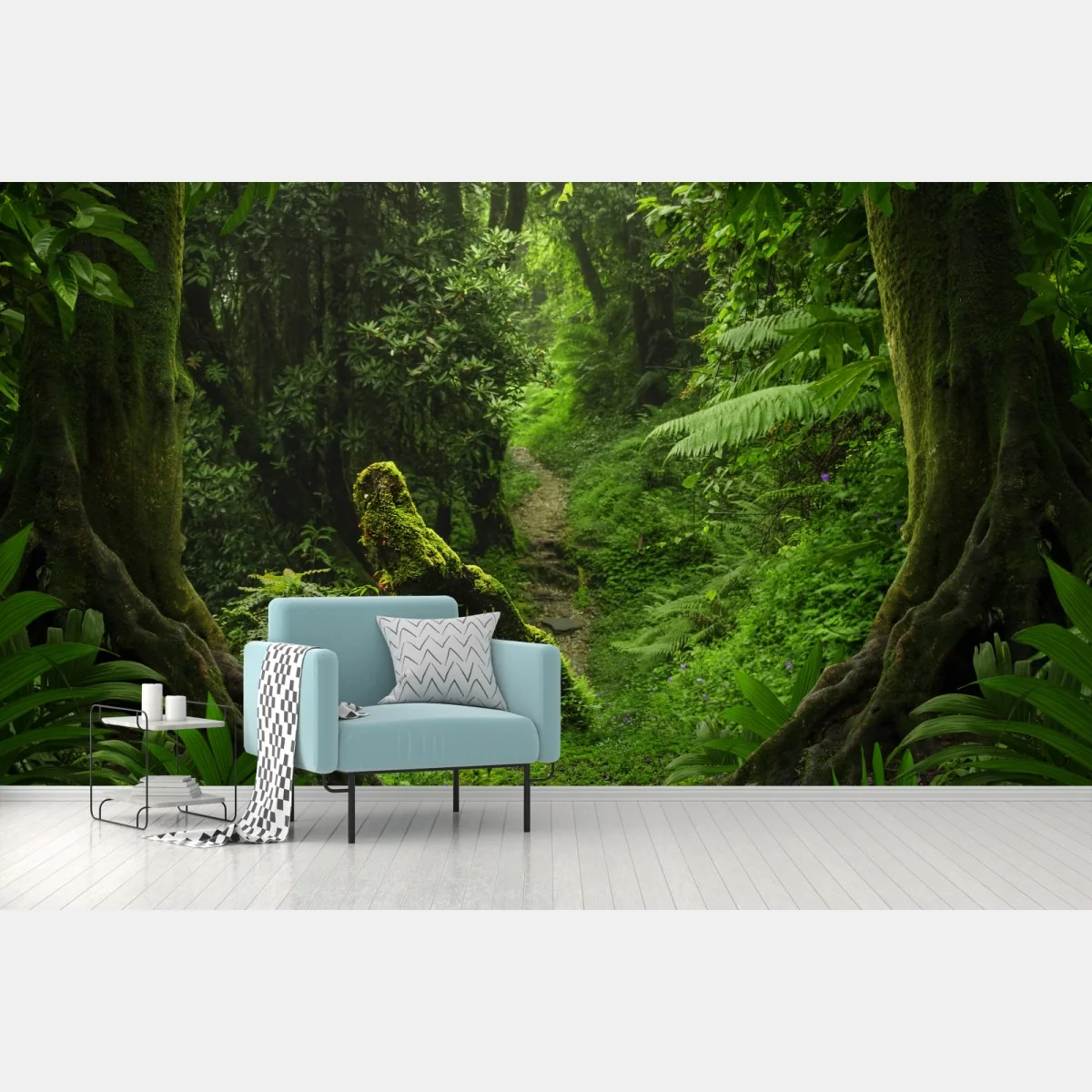 Fototapeta zaczarowana mszysta leśna ścieżka – Wallissimo® Fototapeta zaczarowana mszysta leśna ścieżka – Wallissimo®